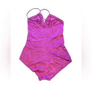 Vintage Coy Medium Pink Bodysuit Made In USA CP‎